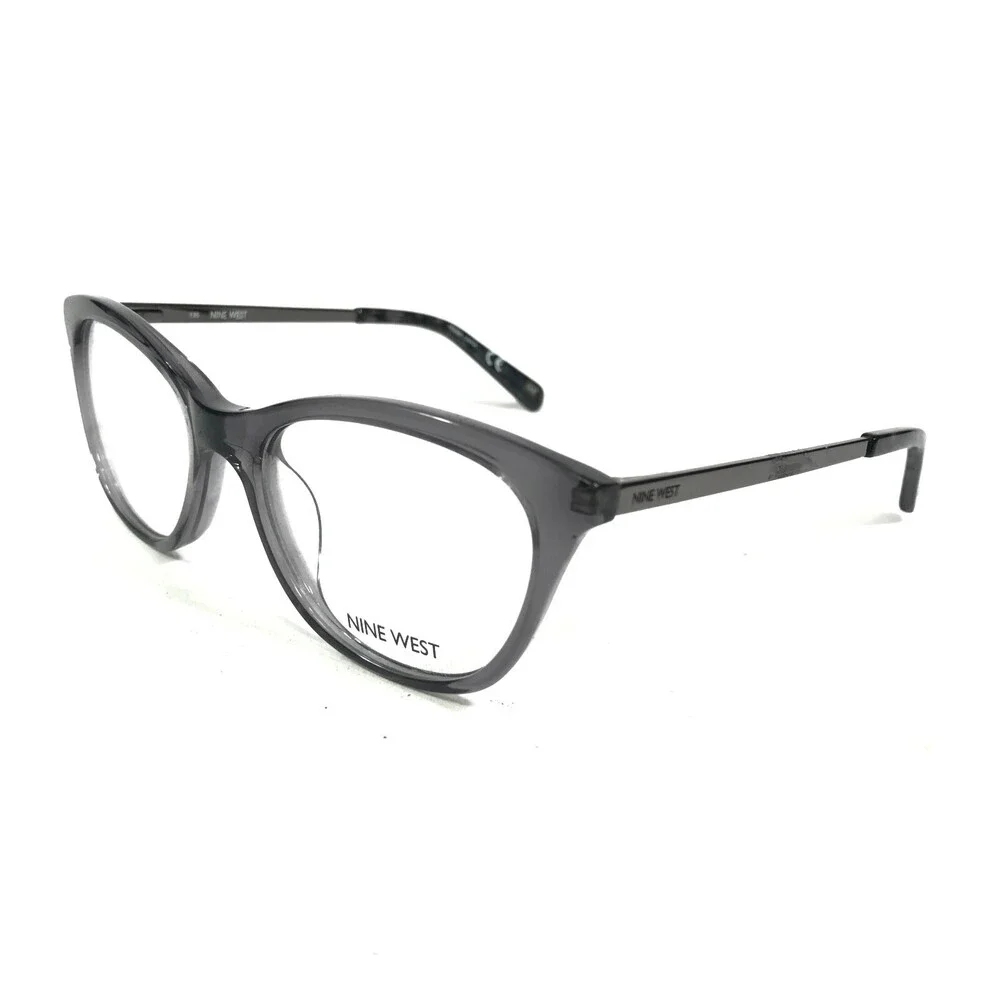 Nine West Eyeglasses Frames NW8004 010 Crystal Charcoal Cat Eye 50-17-135